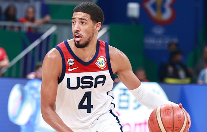 Indiana Pacers guard Tyrese Haliburton Team USA